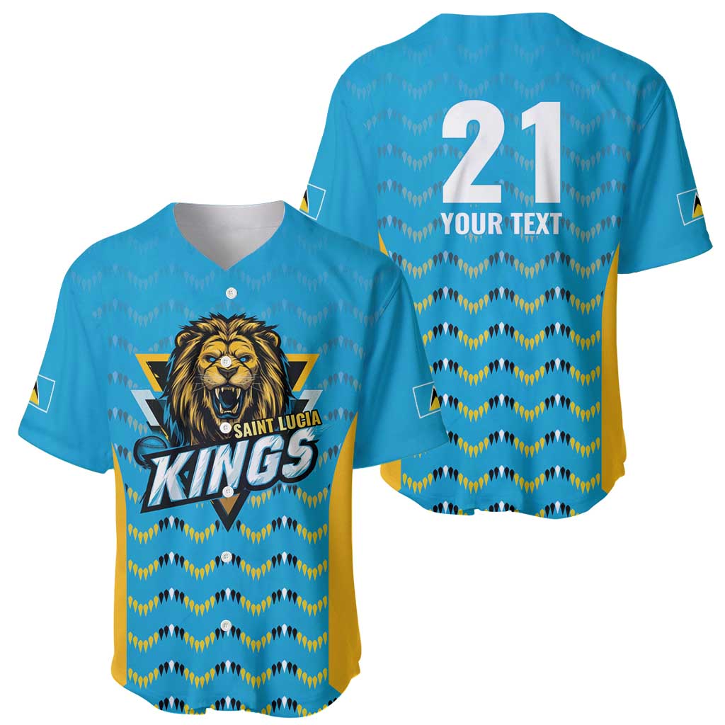 Custom Caribbean Cricket Saint Lucia Baseball Jersey Glory is Ours Kings Rule 2025 - Wonder Print Shop