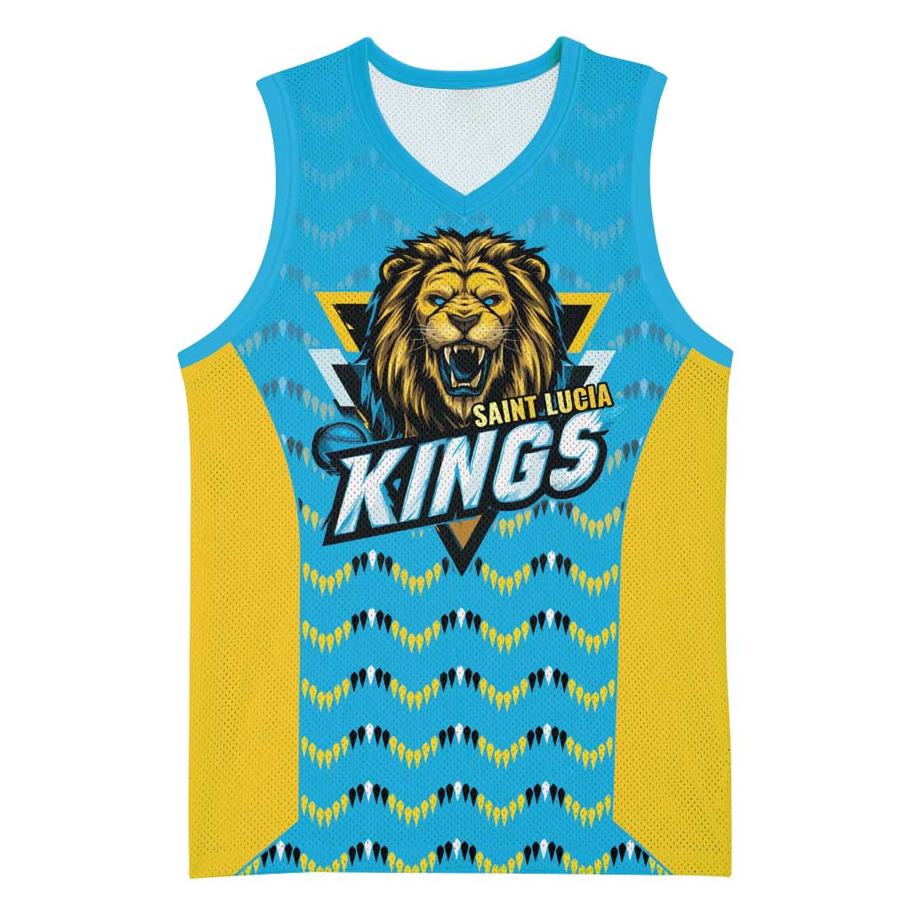 Custom Caribbean Cricket Saint Lucia Basketball Jersey Glory is Ours Kings Rule 2025 - Wonder Print Shop