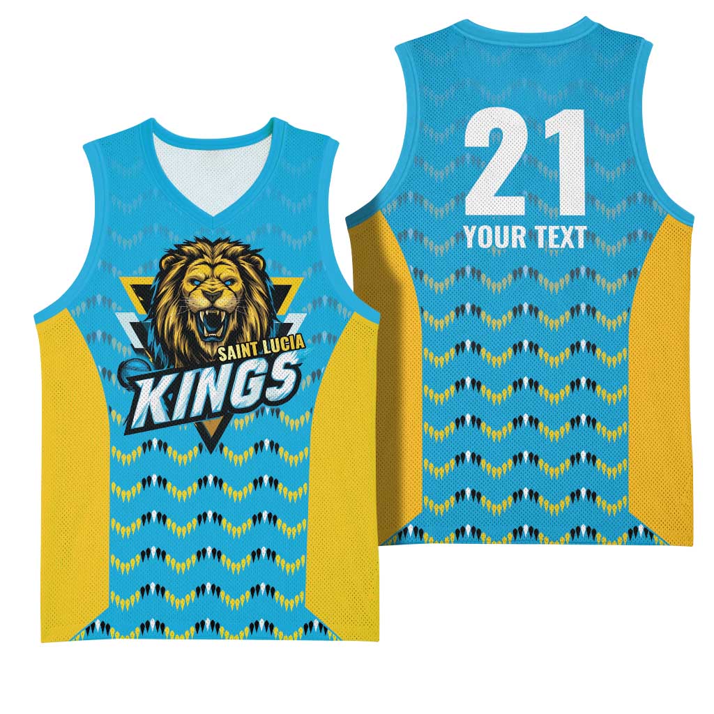 Custom Caribbean Cricket Saint Lucia Basketball Jersey Glory is Ours Kings Rule 2025 - Wonder Print Shop