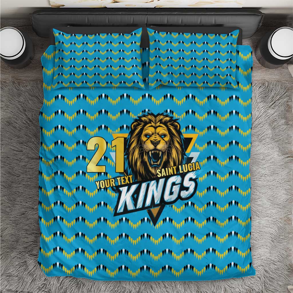 Custom Caribbean Cricket Saint Lucia Bedding Set Glory is Ours Kings Rule 2025 - Wonder Print Shop