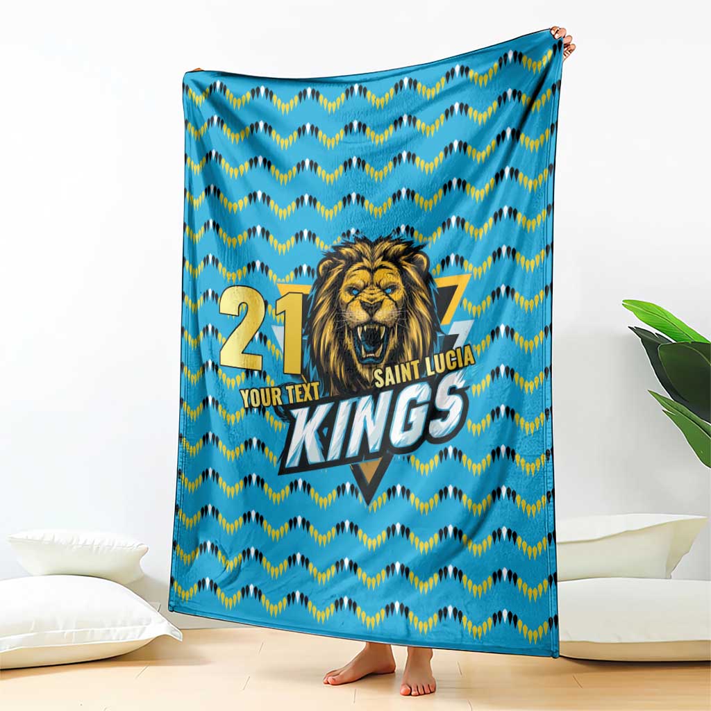 Custom Caribbean Cricket Saint Lucia Blanket Glory is Ours Kings Rule 2025 - Wonder Print Shop