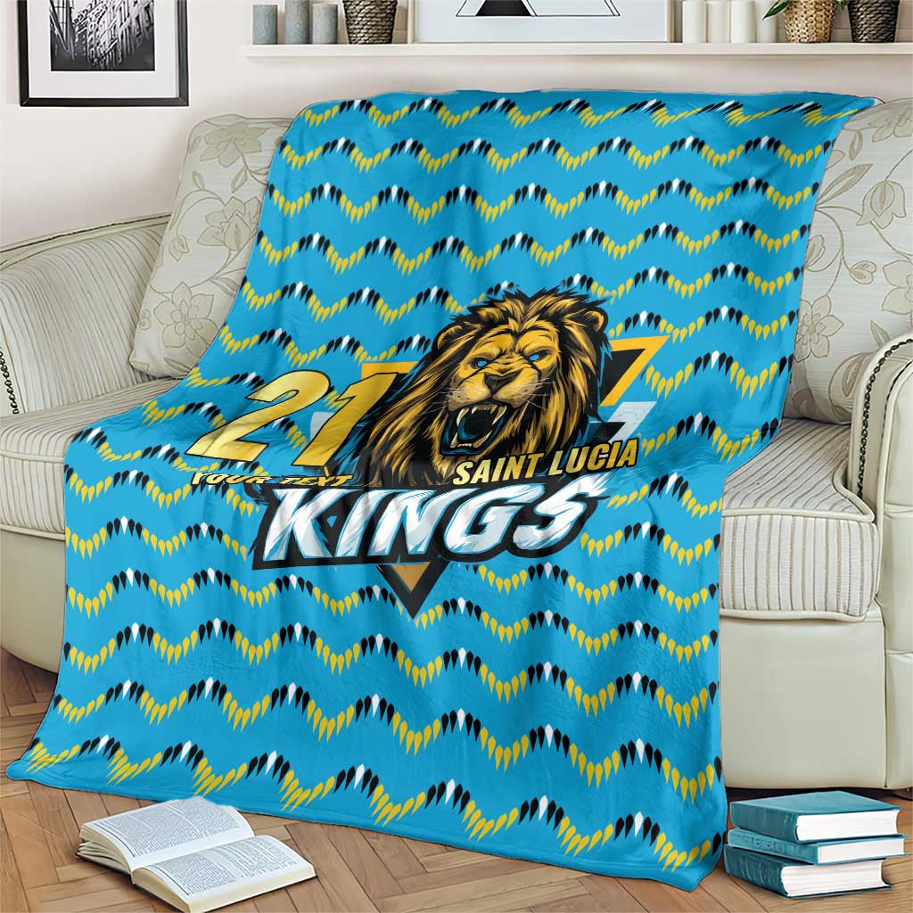 Custom Caribbean Cricket Saint Lucia Blanket Glory is Ours Kings Rule 2025 - Wonder Print Shop