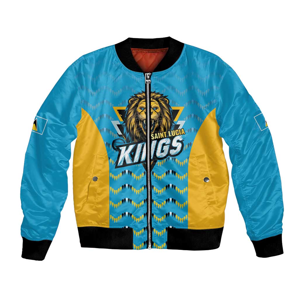 Custom Caribbean Cricket Saint Lucia Bomber Jacket Glory is Ours Kings Rule 2025 - Wonder Print Shop