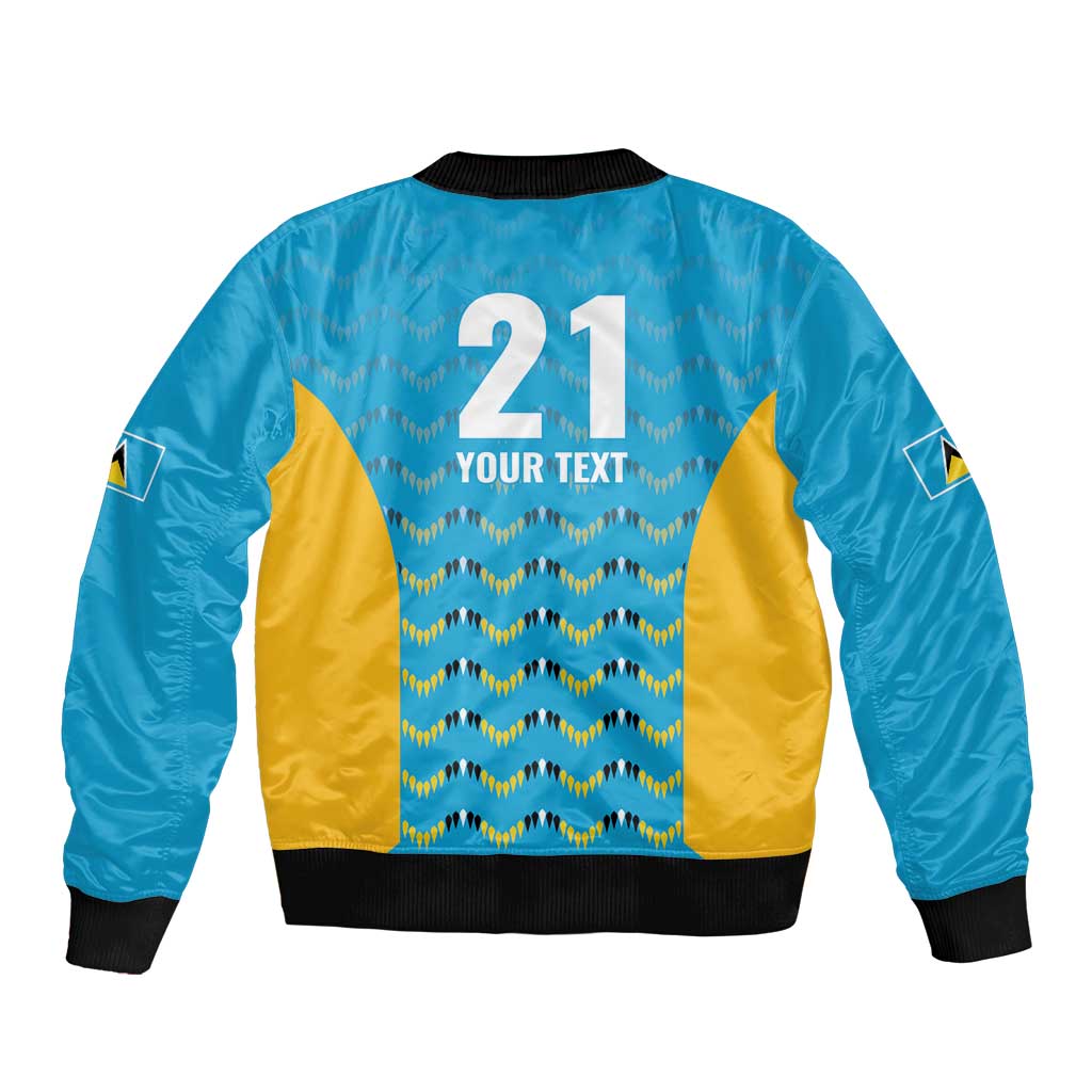 Custom Caribbean Cricket Saint Lucia Bomber Jacket Glory is Ours Kings Rule 2025 - Wonder Print Shop