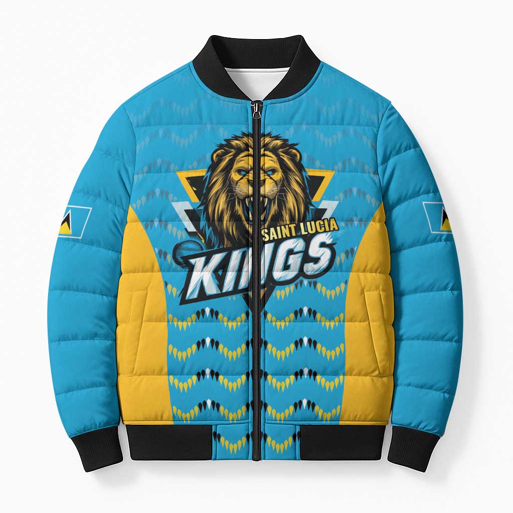 Custom Caribbean Cricket Saint Lucia Bomber Puffer Jacket Glory is Ours Kings Rule 2025 - Wonder Print Shop