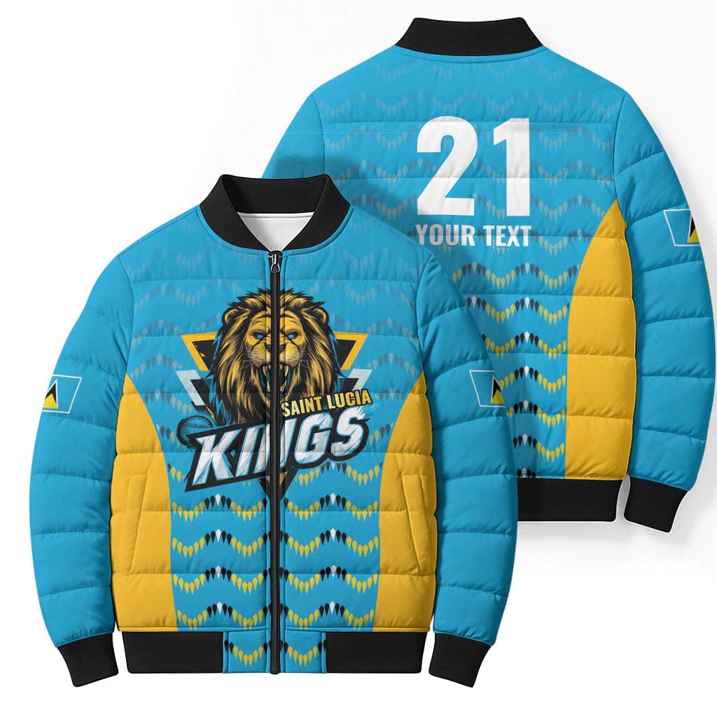 Custom Caribbean Cricket Saint Lucia Bomber Puffer Jacket Glory is Ours Kings Rule 2025 - Wonder Print Shop