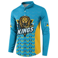 Custom Caribbean Cricket Saint Lucia Button Sweatshirt Glory is Ours Kings Rule 2025 - Wonder Print Shop