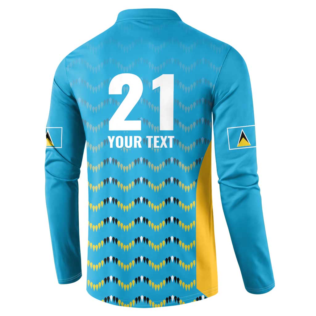 Custom Caribbean Cricket Saint Lucia Button Sweatshirt Glory is Ours Kings Rule 2025 - Wonder Print Shop