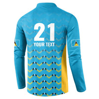 Custom Caribbean Cricket Saint Lucia Button Sweatshirt Glory is Ours Kings Rule 2025 - Wonder Print Shop