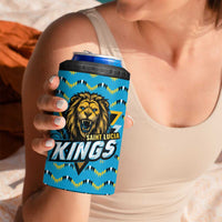 Custom Caribbean Cricket Saint Lucia 4 in 1 Can Cooler Tumbler Glory is Ours Kings Rule 2025 - Wonder Print Shop