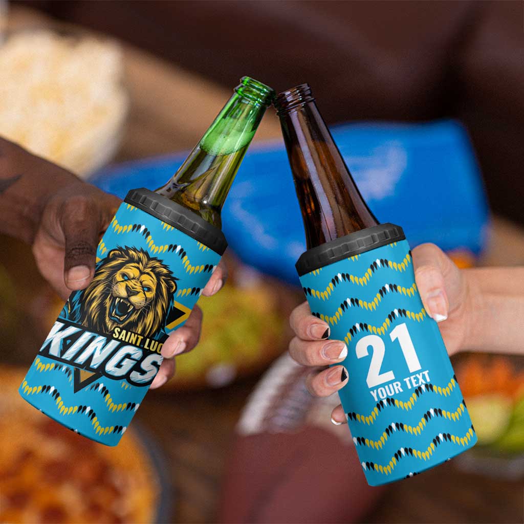 Custom Caribbean Cricket Saint Lucia 4 in 1 Can Cooler Tumbler Glory is Ours Kings Rule 2025 - Wonder Print Shop
