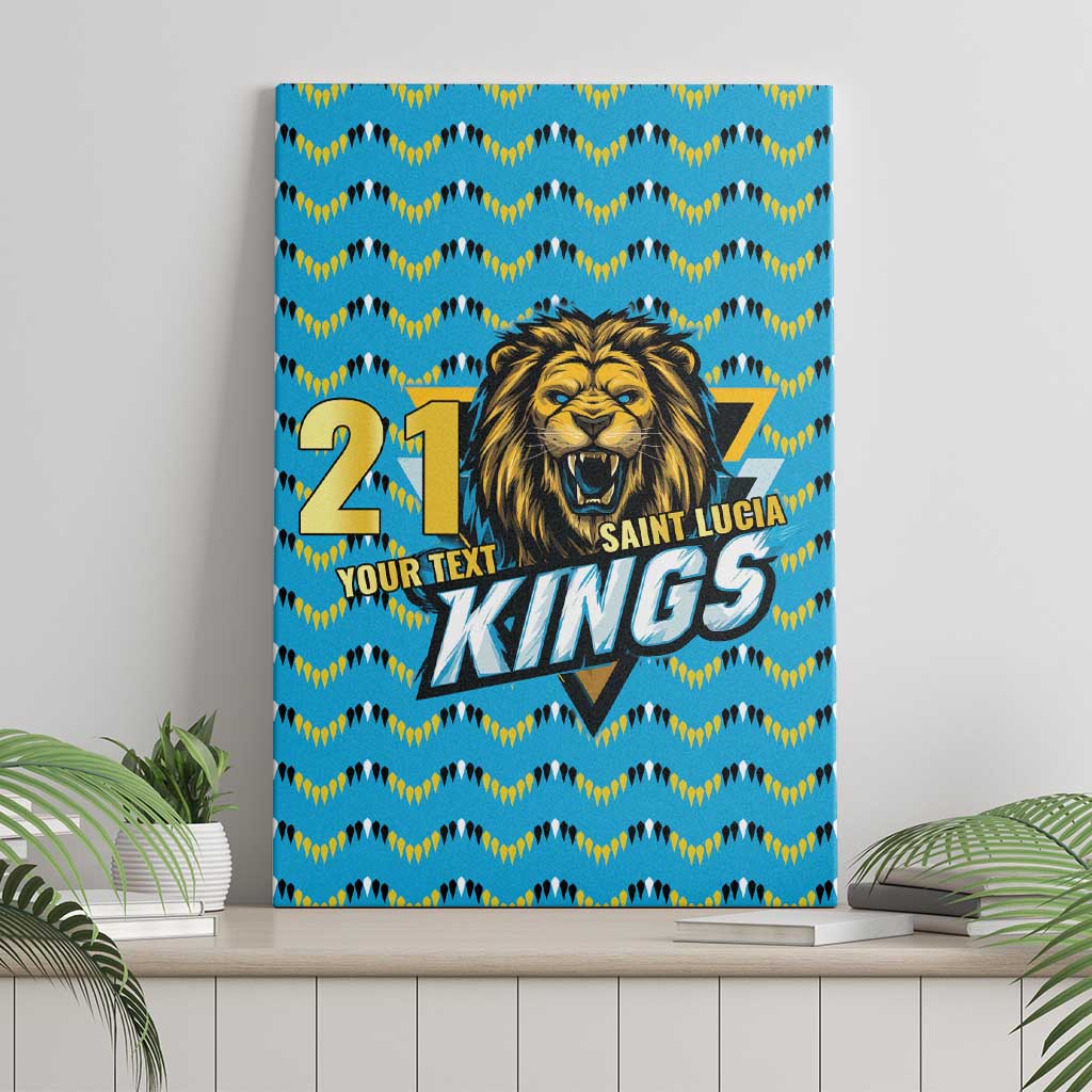 Custom Caribbean Cricket Saint Lucia Canvas Wall Art Glory is Ours Kings Rule 2025 - Wonder Print Shop