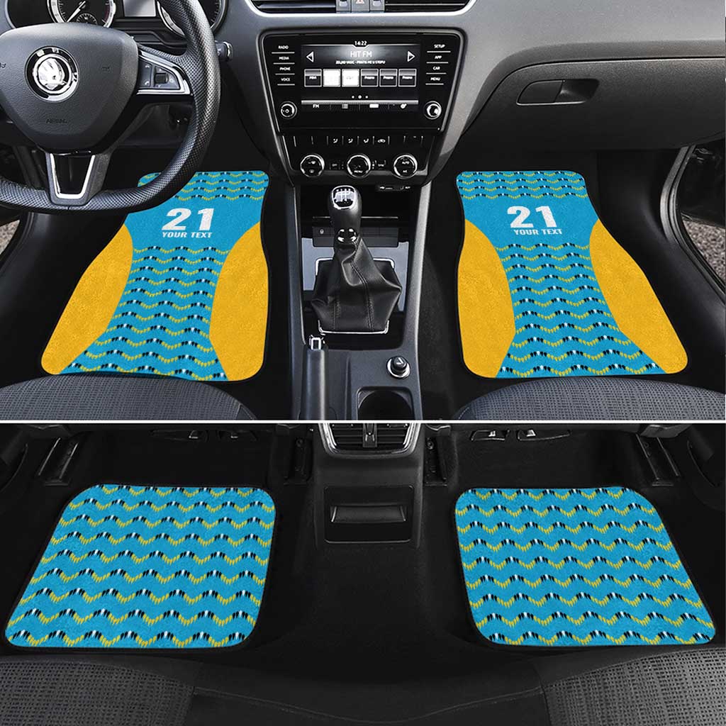 Custom Caribbean Cricket Saint Lucia Car Mats Glory is Ours Kings Rule 2025 - Wonder Print Shop
