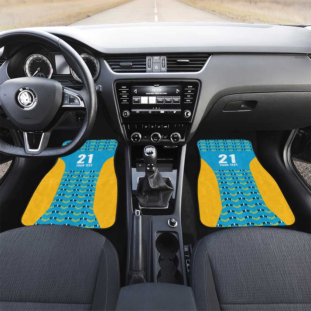 Custom Caribbean Cricket Saint Lucia Car Mats Glory is Ours Kings Rule 2025 - Wonder Print Shop