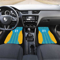 Custom Caribbean Cricket Saint Lucia Car Mats Glory is Ours Kings Rule 2025 - Wonder Print Shop