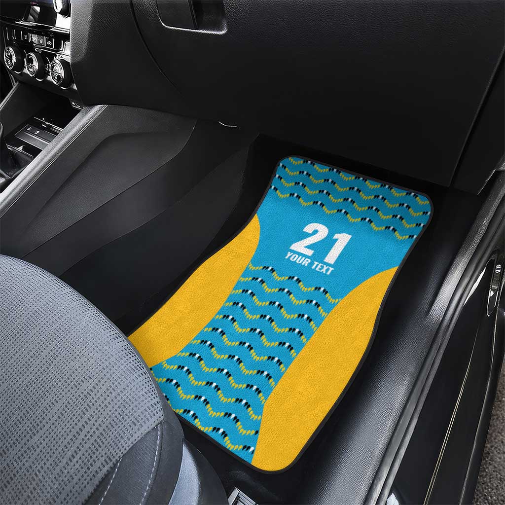 Custom Caribbean Cricket Saint Lucia Car Mats Glory is Ours Kings Rule 2025 - Wonder Print Shop