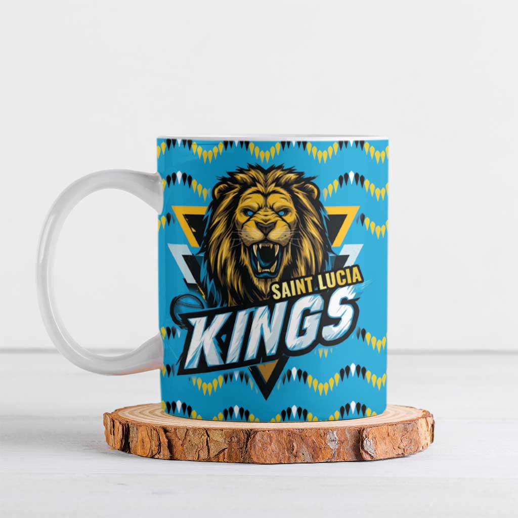 Custom Caribbean Cricket Saint Lucia Ceramic Mug Glory is Ours Kings Rule 2025 - Wonder Print Shop