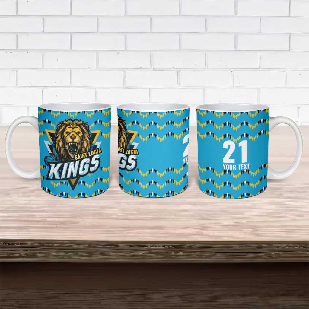 Custom Caribbean Cricket Saint Lucia Ceramic Mug Glory is Ours Kings Rule 2025 - Wonder Print Shop