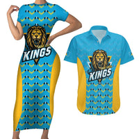Custom Caribbean Cricket Saint Lucia Couples Matching Short Sleeve Bodycon Dress and Hawaiian Shirt Glory is Ours Kings Rule 2025 - Wonder Print Shop