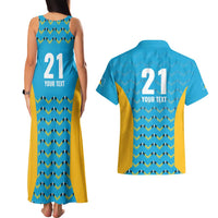 Custom Caribbean Cricket Saint Lucia Couples Matching Tank Maxi Dress and Hawaiian Shirt Glory is Ours Kings Rule 2025 - Wonder Print Shop