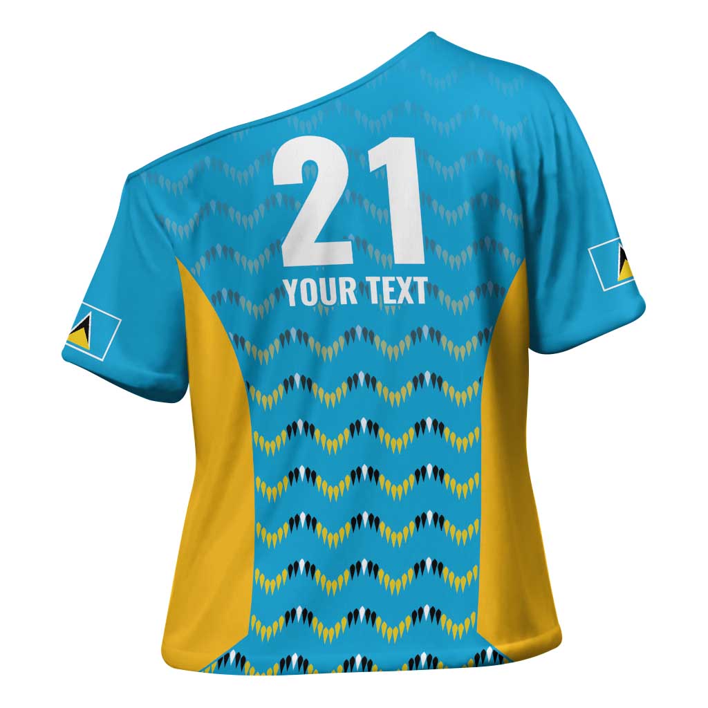 Custom Caribbean Cricket Saint Lucia Cross Shoulder Shirt Glory is Ours Kings Rule 2025 - Wonder Print Shop