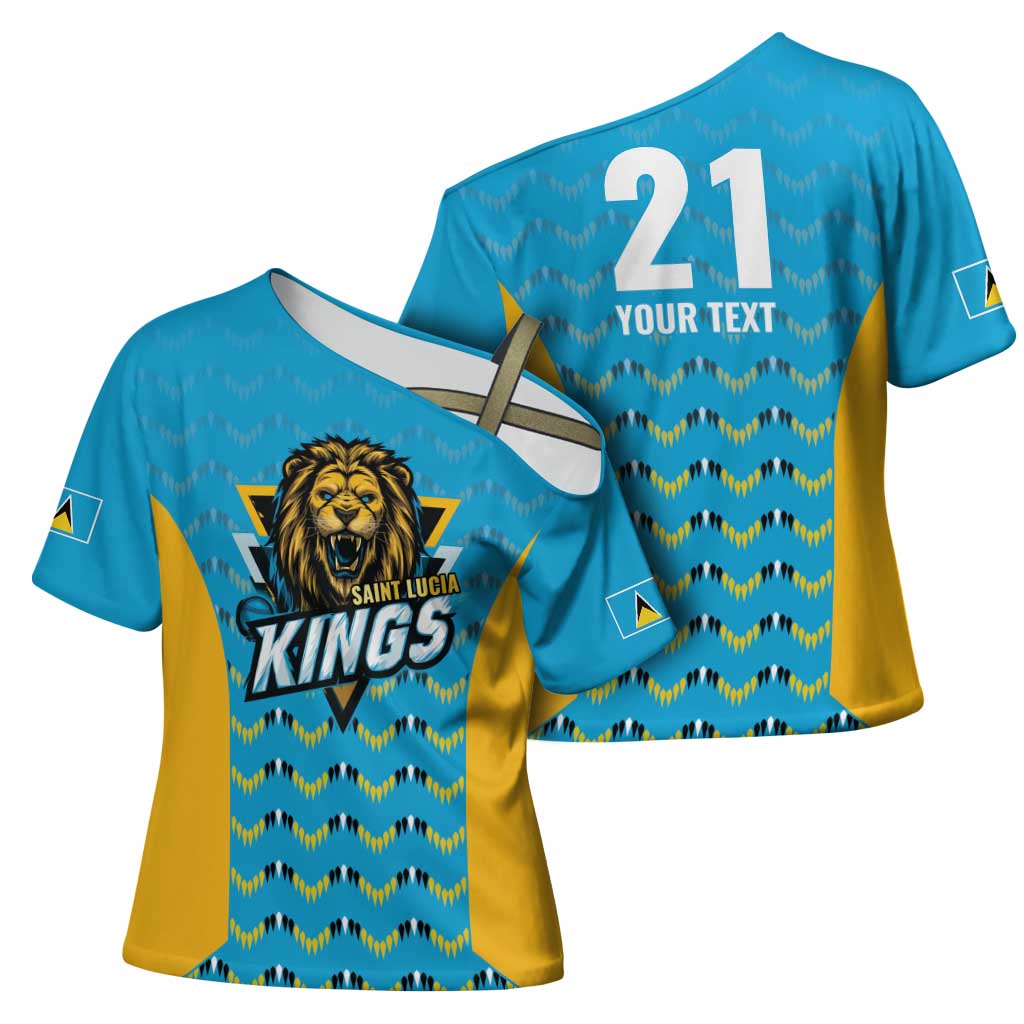 Custom Caribbean Cricket Saint Lucia Cross Shoulder Shirt Glory is Ours Kings Rule 2025 - Wonder Print Shop