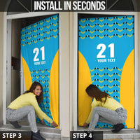 Custom Caribbean Cricket Saint Lucia Door Cover Glory is Ours Kings Rule 2025 - Wonder Print Shop