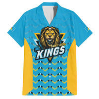 Custom Caribbean Cricket Saint Lucia Family Matching Off The Shoulder Long Sleeve Dress and Hawaiian Shirt Glory is Ours Kings Rule 2025 - Wonder Print Shop
