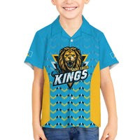 Custom Caribbean Cricket Saint Lucia Family Matching Off The Shoulder Long Sleeve Dress and Hawaiian Shirt Glory is Ours Kings Rule 2025 - Wonder Print Shop