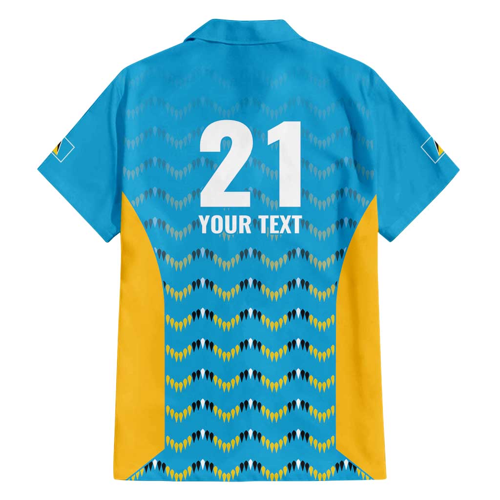 Custom Caribbean Cricket Saint Lucia Family Matching Off Shoulder Maxi Dress and Hawaiian Shirt Glory is Ours Kings Rule 2025 - Wonder Print Shop