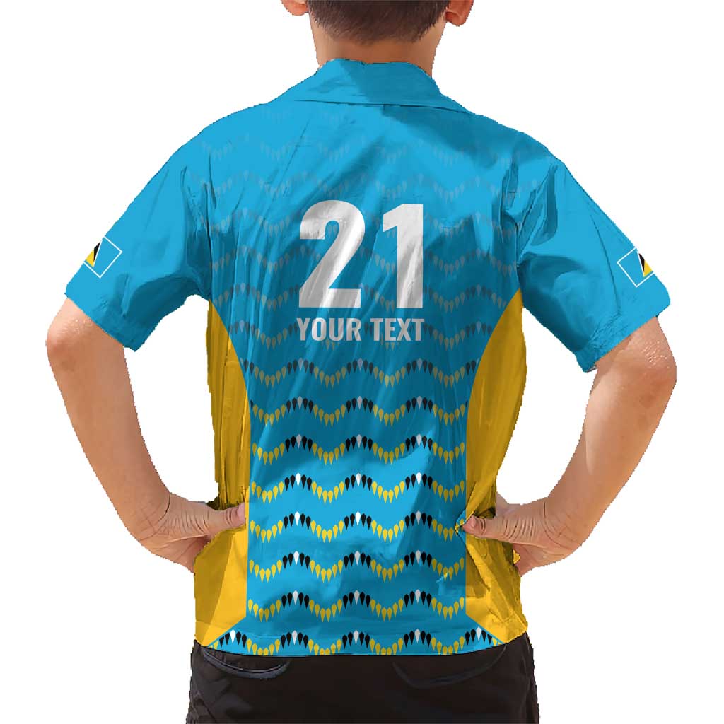 Custom Caribbean Cricket Saint Lucia Family Matching Short Sleeve Bodycon Dress and Hawaiian Shirt Glory is Ours Kings Rule 2025 - Wonder Print Shop
