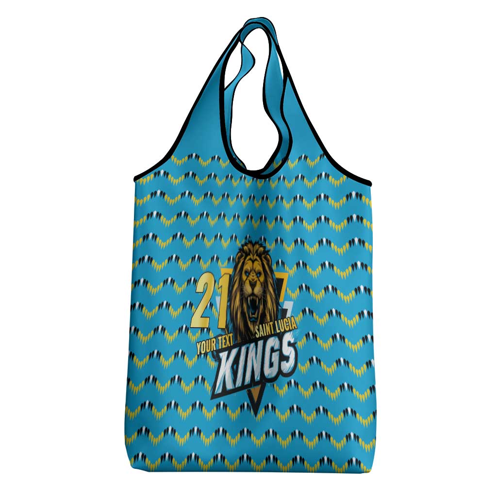 Custom Caribbean Cricket Saint Lucia Grocery Bag Glory is Ours Kings Rule 2025 - Wonder Print Shop