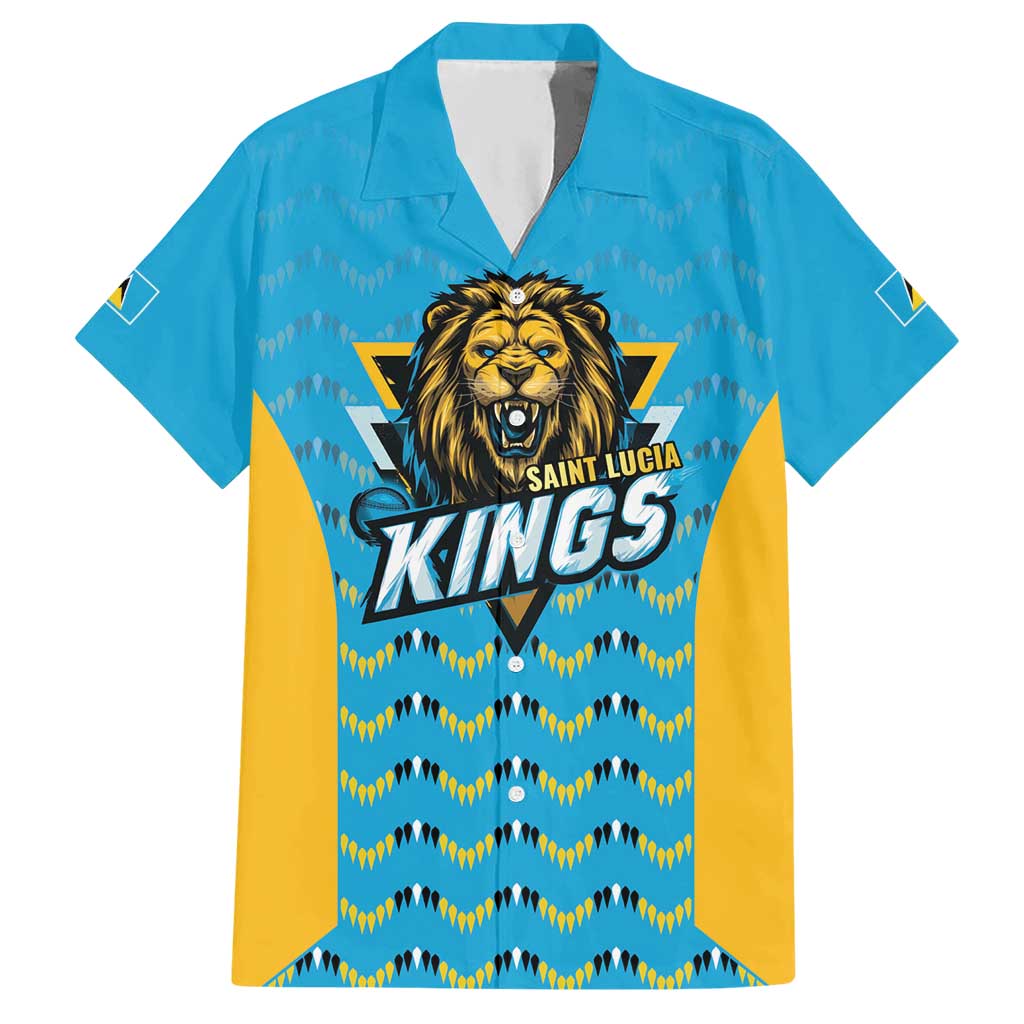 Custom Caribbean Cricket Saint Lucia Hawaiian Shirt Glory is Ours Kings Rule 2025 - Wonder Print Shop