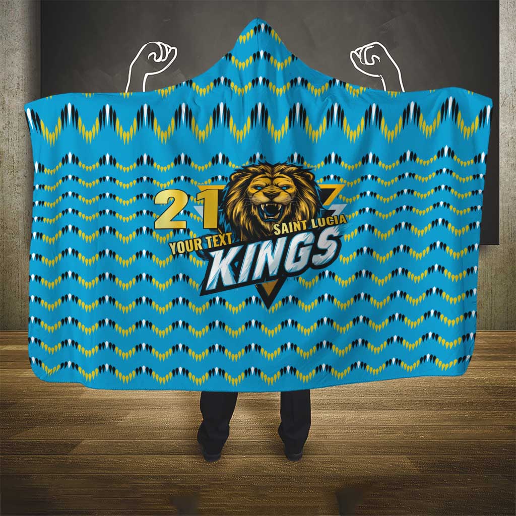 Custom Caribbean Cricket Saint Lucia Hooded Blanket Glory is Ours Kings Rule 2025 - Wonder Print Shop