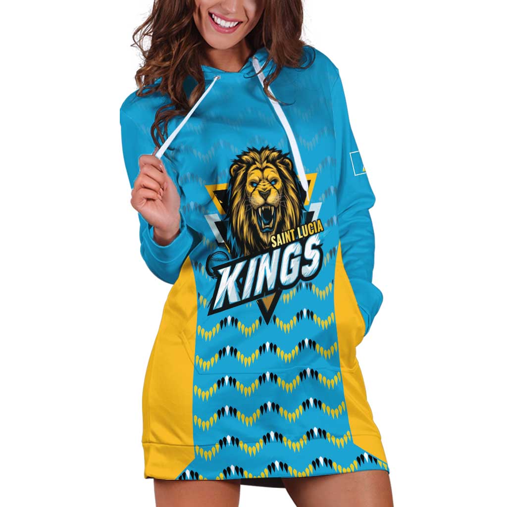 Custom Caribbean Cricket Saint Lucia Hoodie Dress Glory is Ours Kings Rule 2025 - Wonder Print Shop