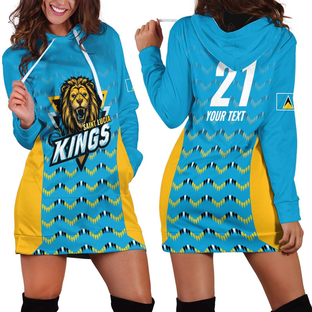 Custom Caribbean Cricket Saint Lucia Hoodie Dress Glory is Ours Kings Rule 2025 - Wonder Print Shop