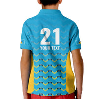 Custom Caribbean Cricket Saint Lucia Kid Polo Shirt Glory is Ours Kings Rule 2025 - Wonder Print Shop