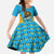 Custom Caribbean Cricket Saint Lucia Kid Short Sleeve Dress Glory is Ours Kings Rule 2025 - Wonder Print Shop