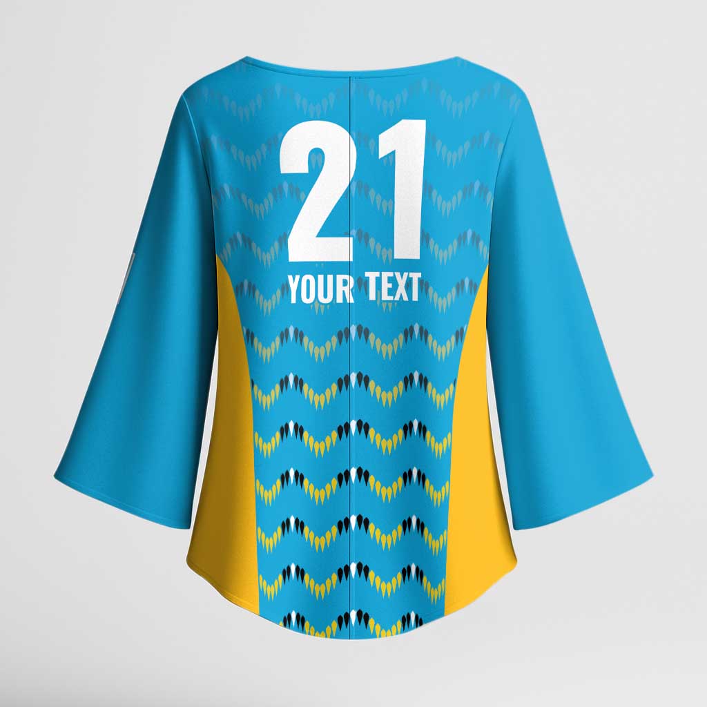 Custom Caribbean Cricket Saint Lucia Kimono Sleeve Blouse Glory is Ours Kings Rule 2025 - Wonder Print Shop