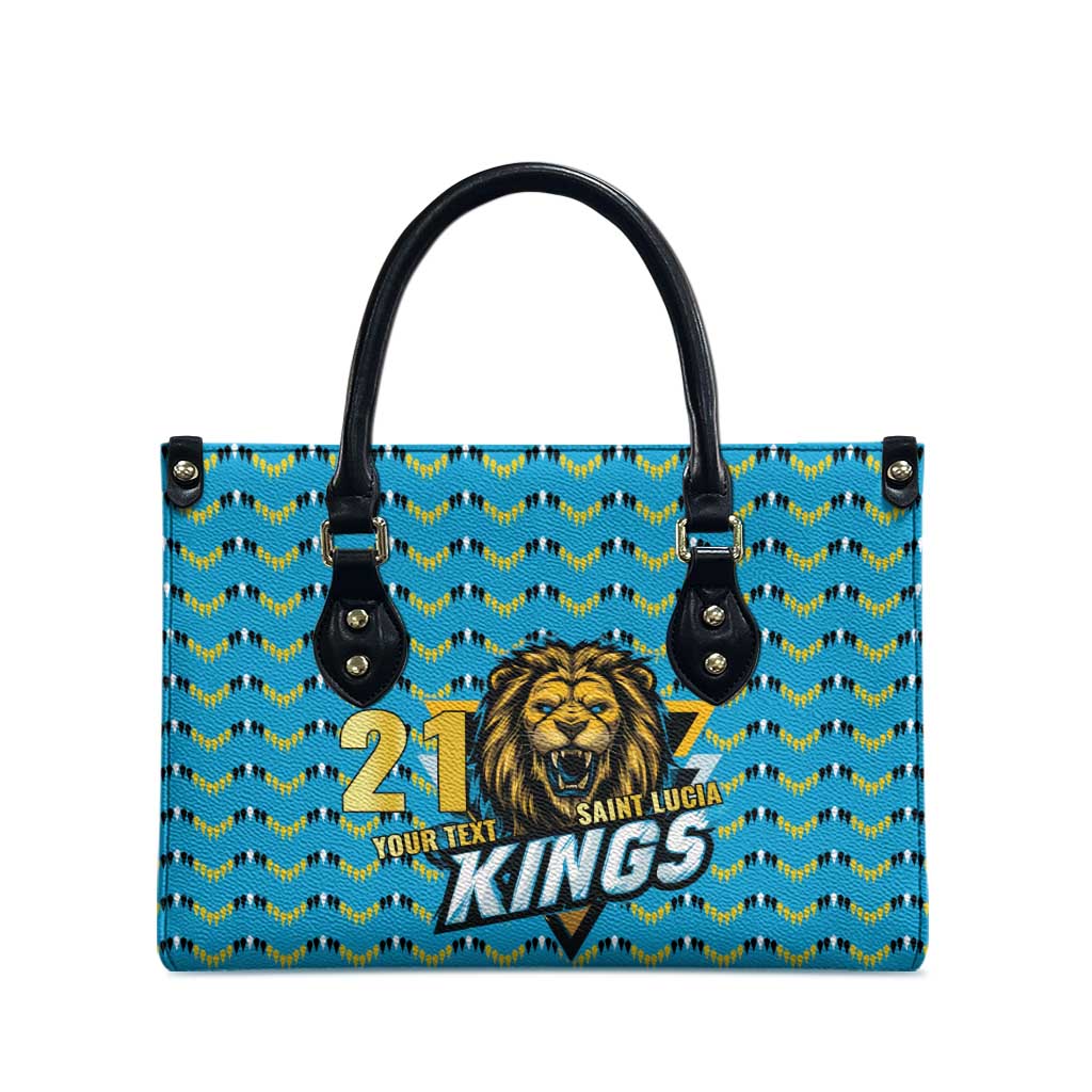 Custom Caribbean Cricket Saint Lucia Leather Bag Glory is Ours Kings Rule 2025 - Wonder Print Shop