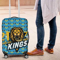 Custom Caribbean Cricket Saint Lucia Luggage Cover Glory is Ours Kings Rule 2025 - Wonder Print Shop