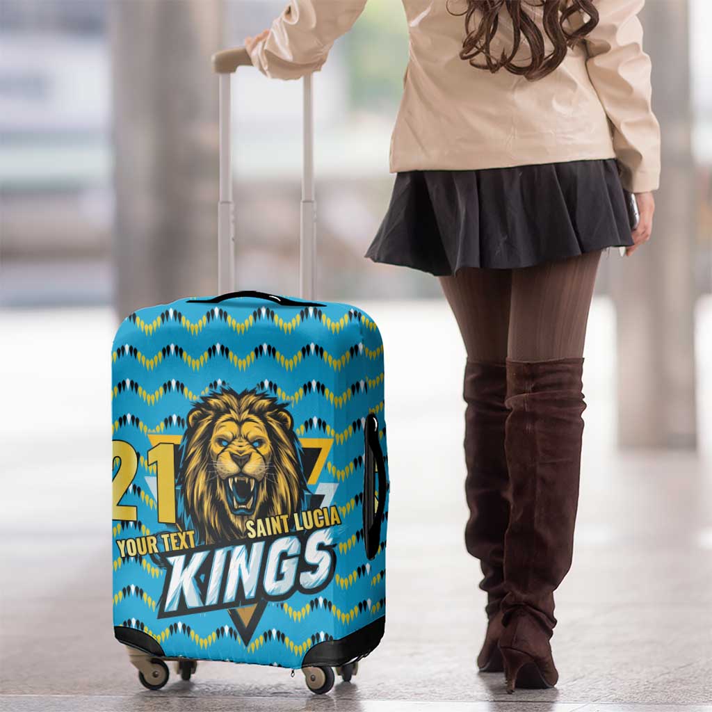Custom Caribbean Cricket Saint Lucia Luggage Cover Glory is Ours Kings Rule 2025 - Wonder Print Shop