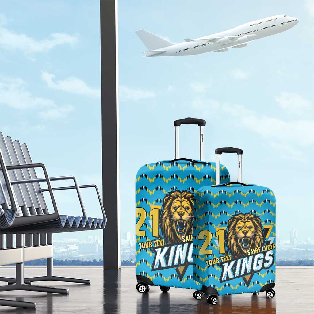 Custom Caribbean Cricket Saint Lucia Luggage Cover Glory is Ours Kings Rule 2025 - Wonder Print Shop