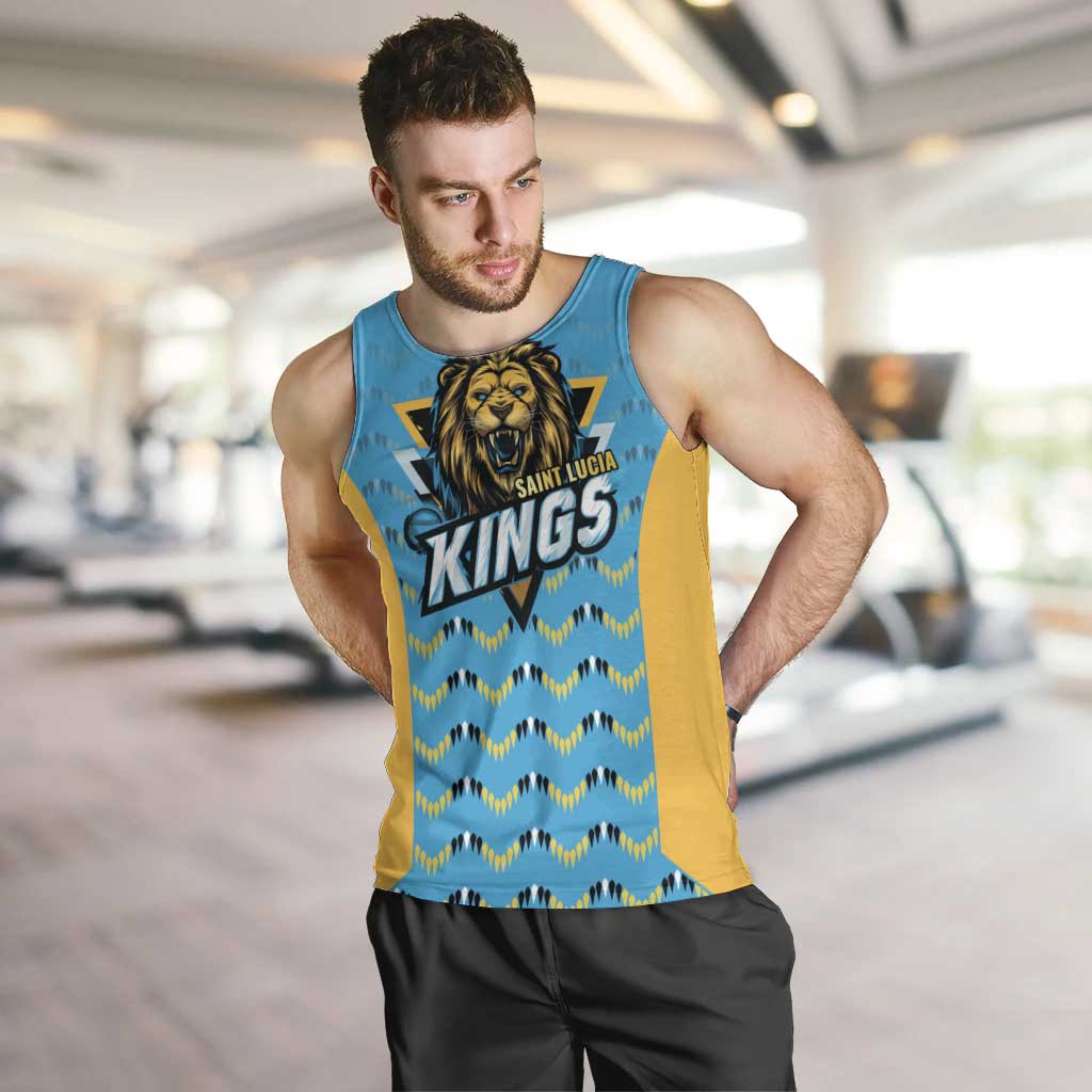 Custom Caribbean Cricket Saint Lucia Men Tank Top Glory is Ours Kings Rule 2025 - Wonder Print Shop