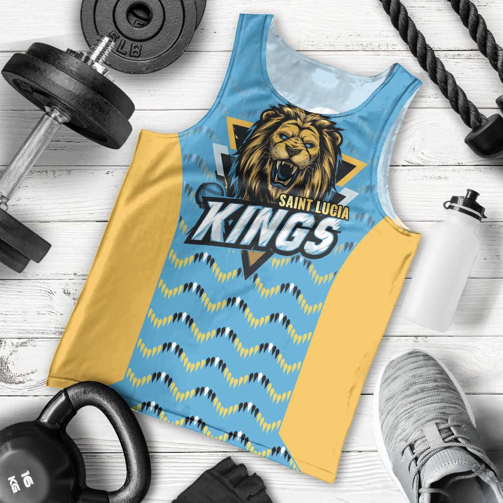 Custom Caribbean Cricket Saint Lucia Men Tank Top Glory is Ours Kings Rule 2025 - Wonder Print Shop