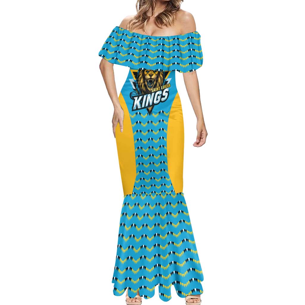 Custom Caribbean Cricket Saint Lucia Mermaid Dress Glory is Ours Kings Rule 2025 - Wonder Print Shop