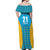 Custom Caribbean Cricket Saint Lucia Off Shoulder Maxi Dress Glory is Ours Kings Rule 2025 - Wonder Print Shop