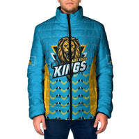 Custom Caribbean Cricket Saint Lucia Padded Jacket Glory is Ours Kings Rule 2025 - Wonder Print Shop