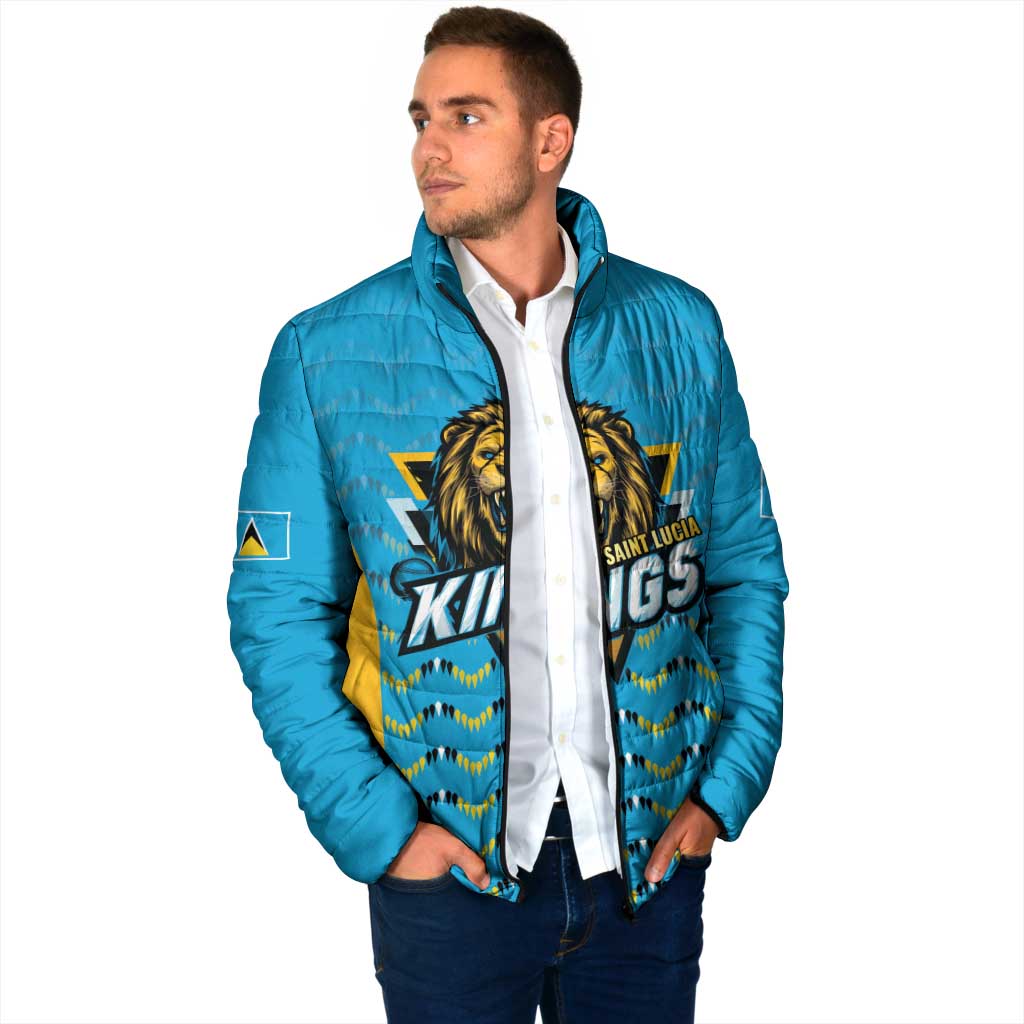 Custom Caribbean Cricket Saint Lucia Padded Jacket Glory is Ours Kings Rule 2025 - Wonder Print Shop