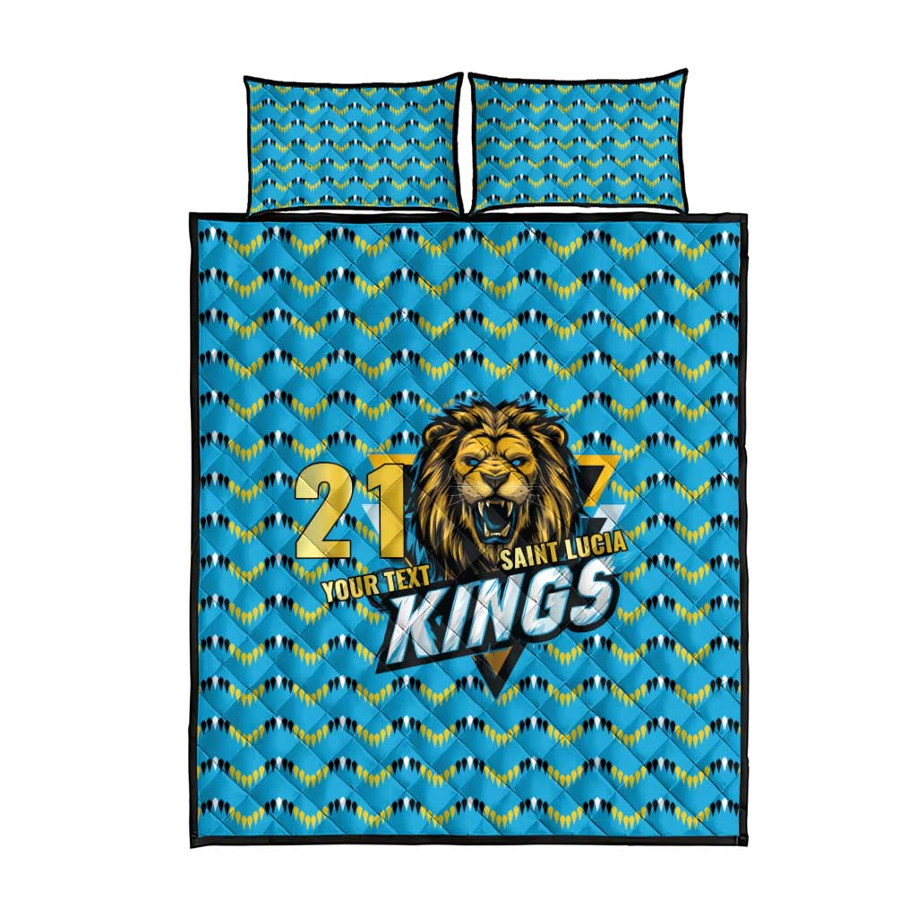 Custom Caribbean Cricket Saint Lucia Quilt Bed Set Glory is Ours Kings Rule 2025 - Wonder Print Shop